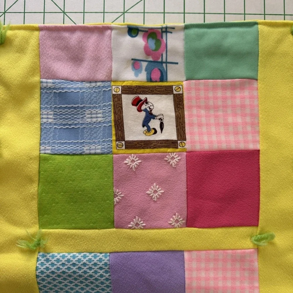 Quilt Patchwork Pinocchio Characters Handmade Baby Crib 36
